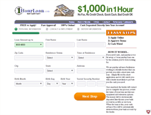 Tablet Screenshot of 1hourloan.com